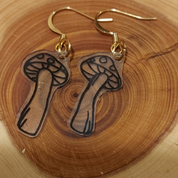 3 for 20 Handmade Mushroom Earrings - Picture 1 of 2